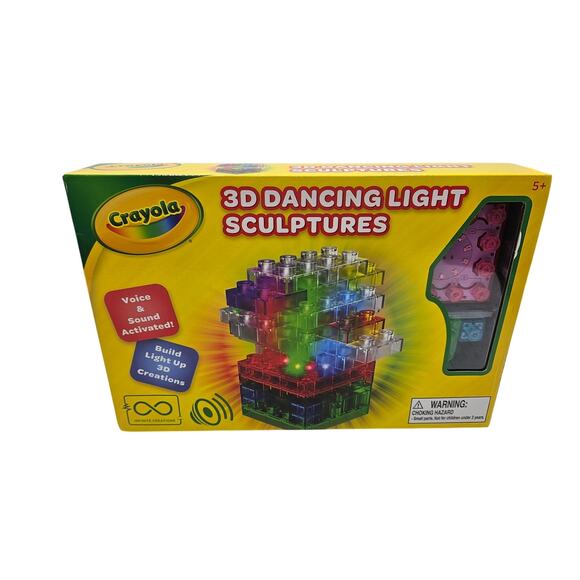 Crayola 32 Pieces 3D Dancing Light Sculptures Building Blocks Age 5+ New - Picture 1 of 7